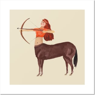 Sagittarius Warrior Woman Posters and Art